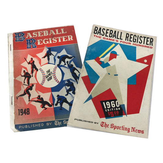 Baseball Register 1948 Issue The Game's "400" - and 1960 Edition - Vintage Sports Baseball Memorabilia