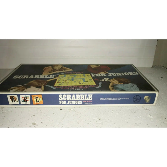 Vintage SCRABBLE FOR JUNIORS Selchow & Righter Edition Three 1964 Selchow & Righter A+ Stuff Board Games