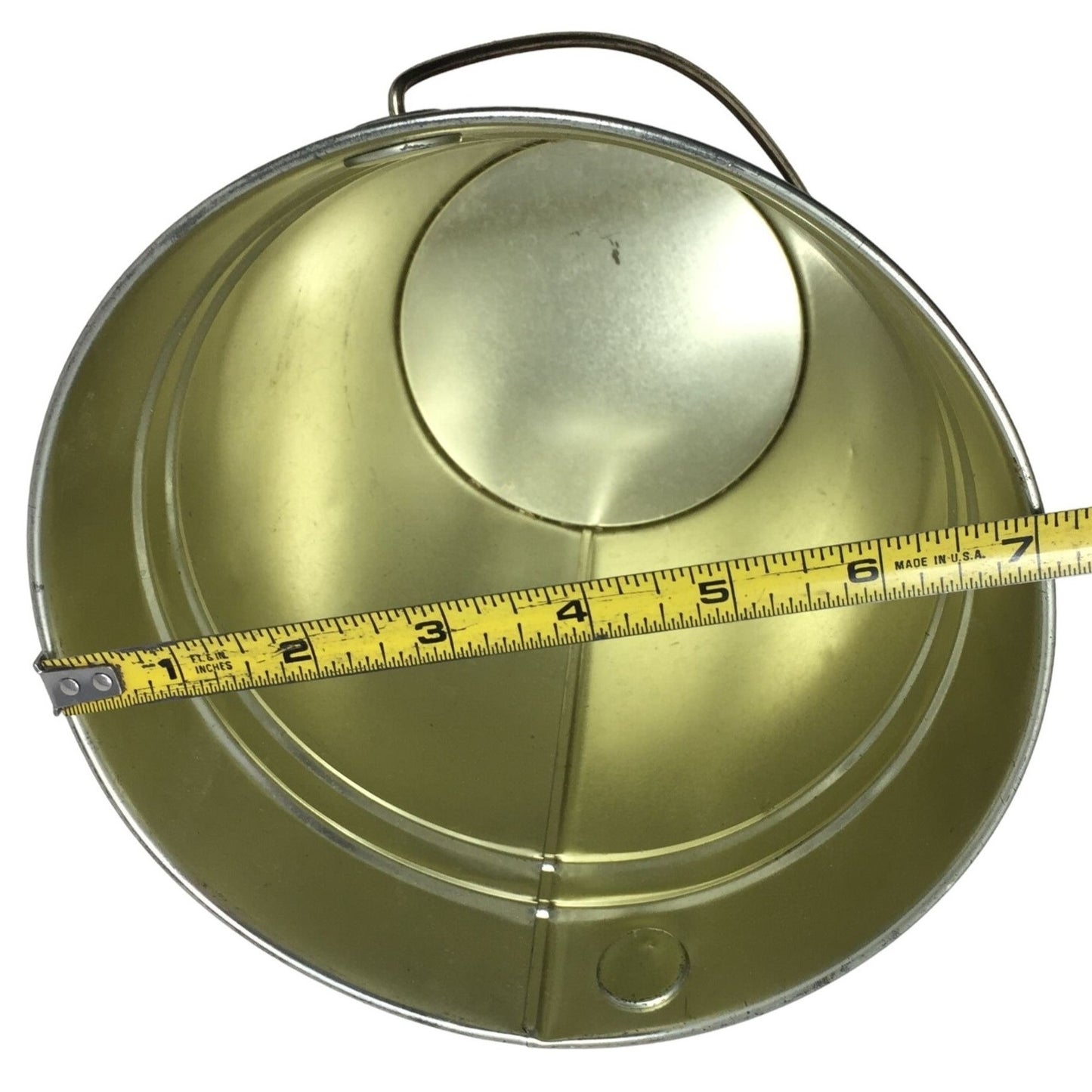 Metal Brown Silver Flourish Swirl Decorative Bucket - 7" Tall, 7" wide @ top