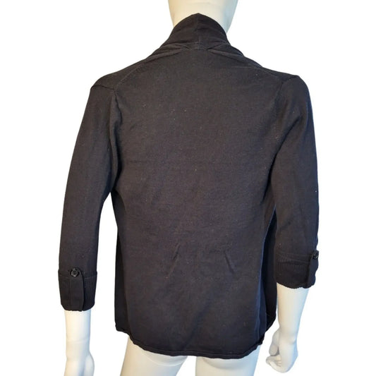 PINK ROSE Women's Jacket Sweater Wrap - Button Sleeve Flowy Front Pink Rose