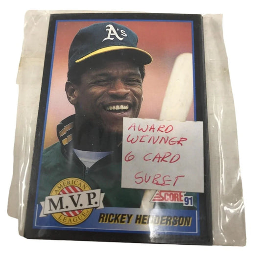 1991 Score Baseball Award Winners Complete Set all (6) subset cards #875-880 SCORE A+ Stuff