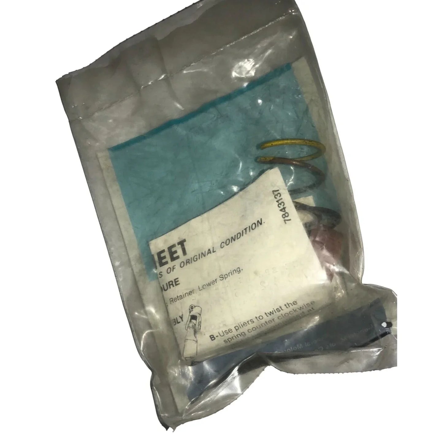 Genuine GM Part - No 7842865 - SPRING KIT - new in package - vintage discontinued General Motors Part - Auto Part - General Motors A+ Stuff spring kit