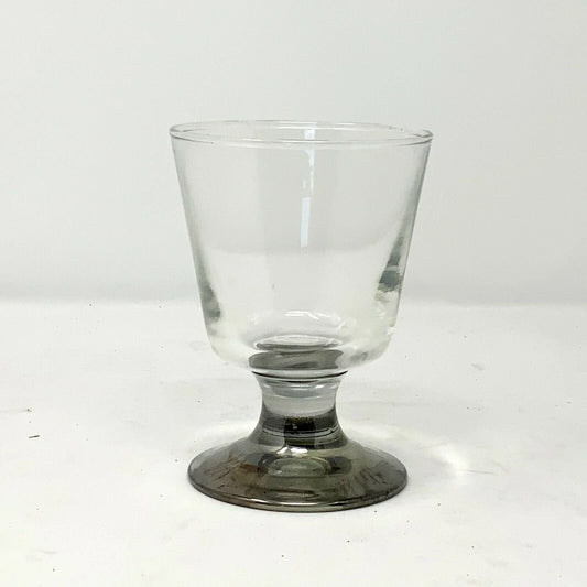 GOBLET, STEM GLASS,Dessert Cup with LUSTER METALLIC SILVER FOOT - Unbranded A+ Stuff Glass
