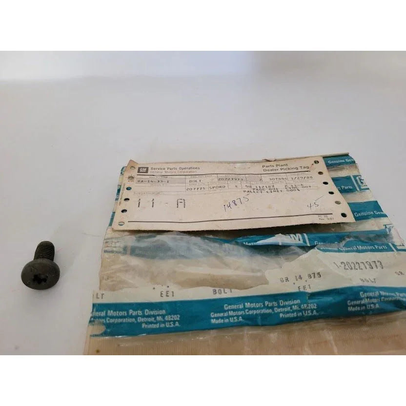 Genuine NOS GM vintage Auto Part no 20227973 - BOLT GR 14.875 - open package - Discontinued General Motors OEM Part/ free shipping ! GM A+ Stuff Tools