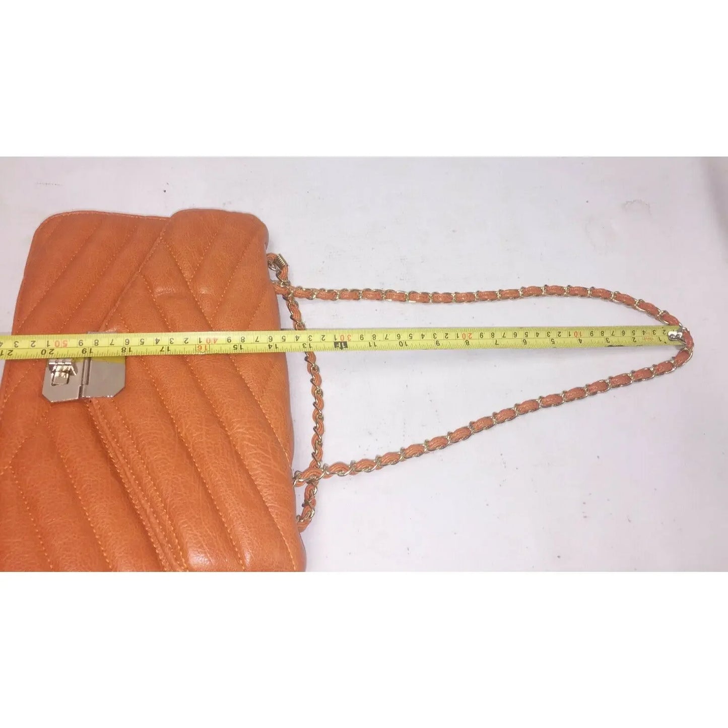 MIZTIQUE Vivid ORANGE Pillowed Clutch HANDBAG Adjustable Strap Miztique