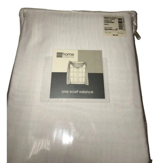 JC Penney Home Collection - white sheer scarf valance - new in package - Window Treatment JC Penney Home Collection A+ Stuff
