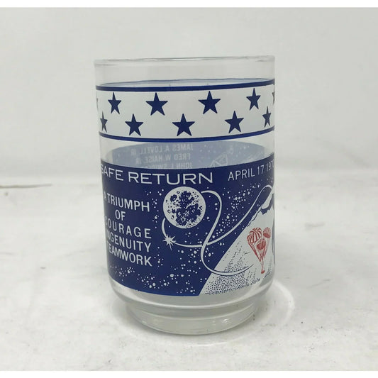 Vintage NASA Apollo 13 Commemorative Glass Great Condition - A+ Stuff A+ Stuff Glass