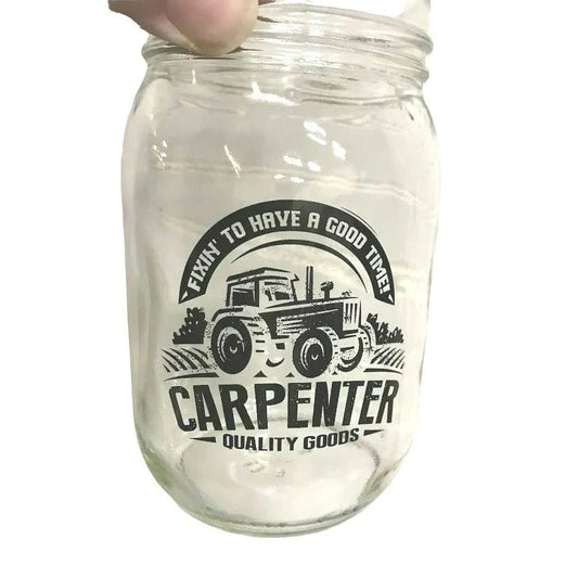 ' Fixin' to Have a Good TIme' - mason jar style drinking glasses - Carpenter Quality Goods Country Style Glasses (set of 4) Carpenter Quality Goods A+ Stuff Glass