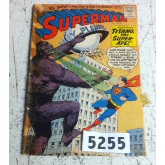 Superman No. 138 Featuring Titano the Super Ape! July 1960 superman A+ Stuff comic book