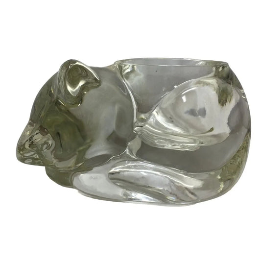 Cute Sleeping Kitten Candle Holder - Fits Votive or Tealight - Sweet Cat Lover piece Avon A+ Stuff