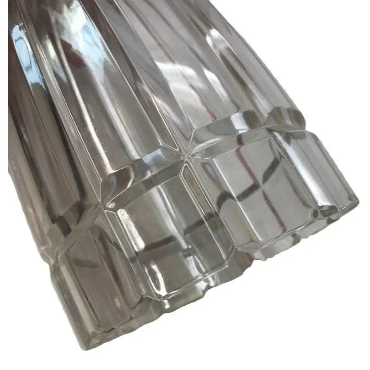 Leaded CRYSTAL Vase - Clean Ridged Design approx. 8.5"tall very good condition. no signs of age, wear or damage - Heavy Glass Vase - 5" wid A+ Stuff A+ Stuff Vases
