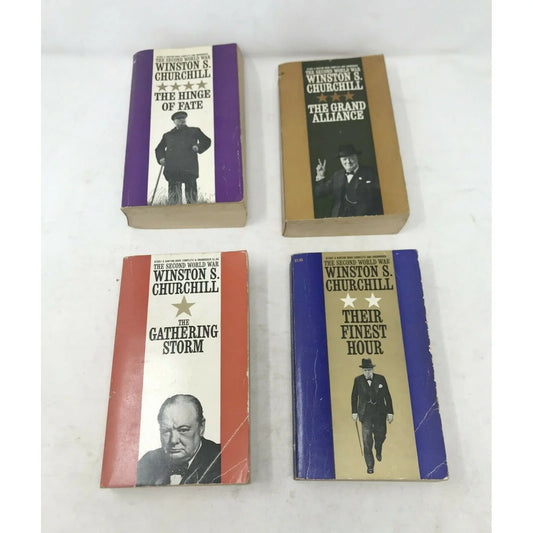 WINSTON CHURCHILL's The SECOND World WAR - Set of 4 1960's WINSTON CHURCHILL's A+ Stuff Books