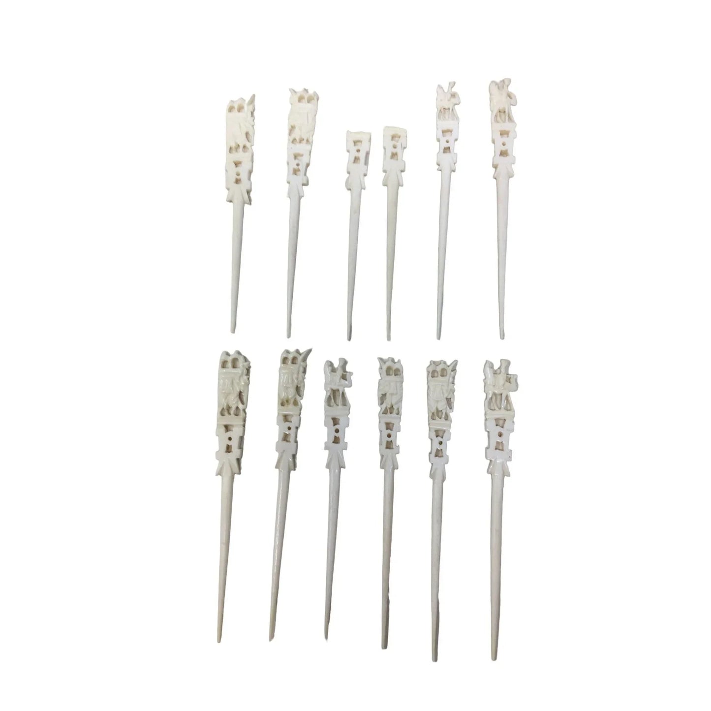 Vintage White Sandwich Picks Elephant and Camels on top. Set of 12 A+ Stuff A+ Stuff