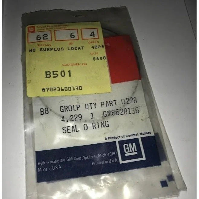 Genuine GM Part - No 8628136 - SEAL O RING - new in package - vintage discontinued General Motors Part - Delco Part Vintage GM Replacement GM A+ Stuff Gaskets & O-Rings