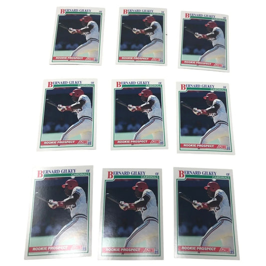 Lot of (9) 1991 Score ROOKIE PROSPECT Bernard Gilkey Card No. 709 Score A+ Stuff