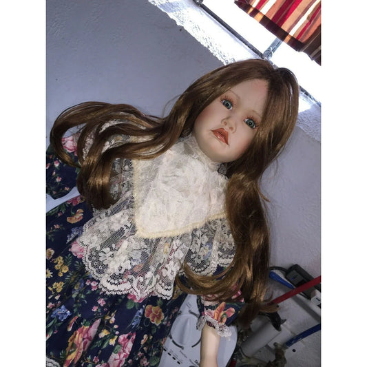 World Gallery Cottage Path Blueberry Renee Sturgeon Porcelain Doll A+ Stuff A+ Stuff Dolls