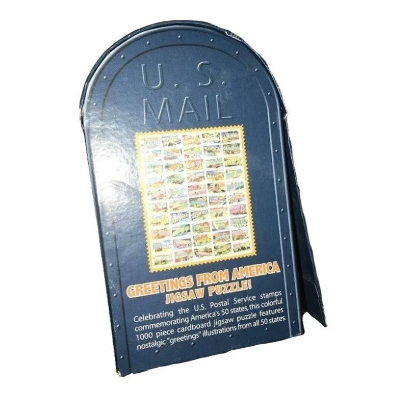 In Your Mailbox - Welcome to America Jigsaw Puzzle - USPS Stamp art puzzle of state related stamps - new and sealed - United States Postal S A+ Stuff A+ Stuff Collectibles