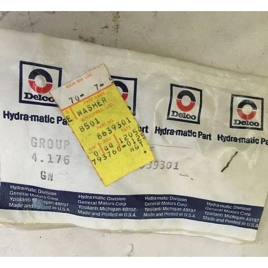 Genuine Delco Hydra-matic NOS GM vintage Auto Part no 8639301 WASHER -- GN - GR 4.176 - Discontinued General Motors OEM Replacment Auto Part GM A+ Stuff Washers