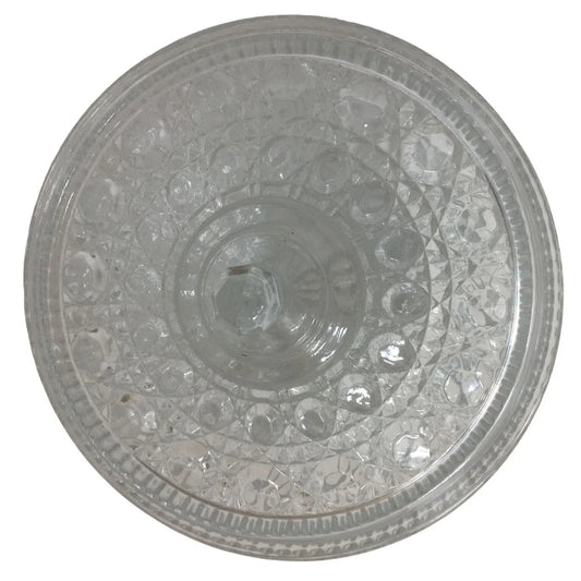 Beautiful Lidded Candy Dish - Indiana Glass Windsor Button and Cane Pattern - Lovely Set! Indiana Glass A+ Stuff
