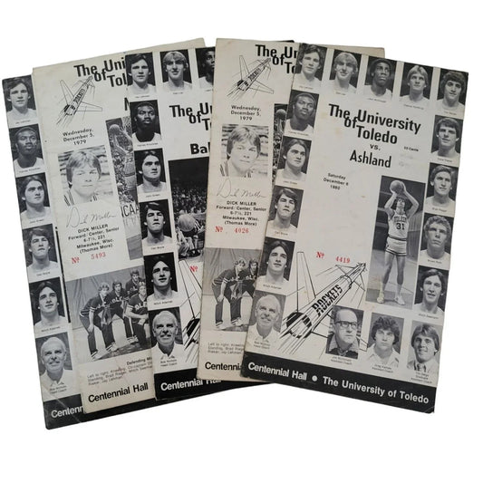 University of Toledo Rockets Basketball Program cards (Numbered like tickets?) 1979-1980 Games see description for more details University of Toledo A+ Stuff