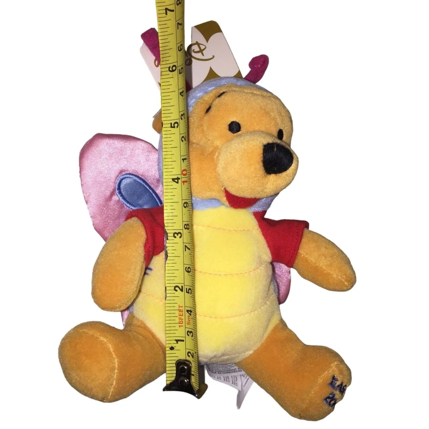 Easter 2000 Disney WINNIE THE POOH Butterfly Bean Bag Plush - Disney Souvenir Collectible The Disney Store - Walt Disney A+ Stuff Stuffed Animals