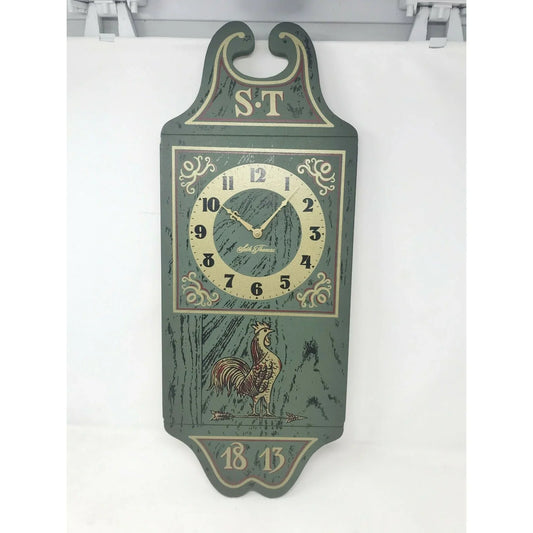 VINTAGE 'Lady Seth' SETH THOMAS Cornwall Wall Clock w Rooster Art Seth Thomas A+ Stuff Clocks