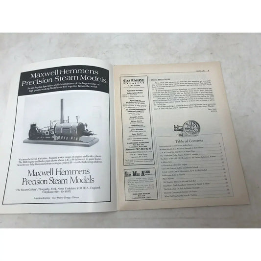 The GAS ENGINE Magazine October 1987 MASSEY-HARRIS Vtg Tractors A+ Stuff