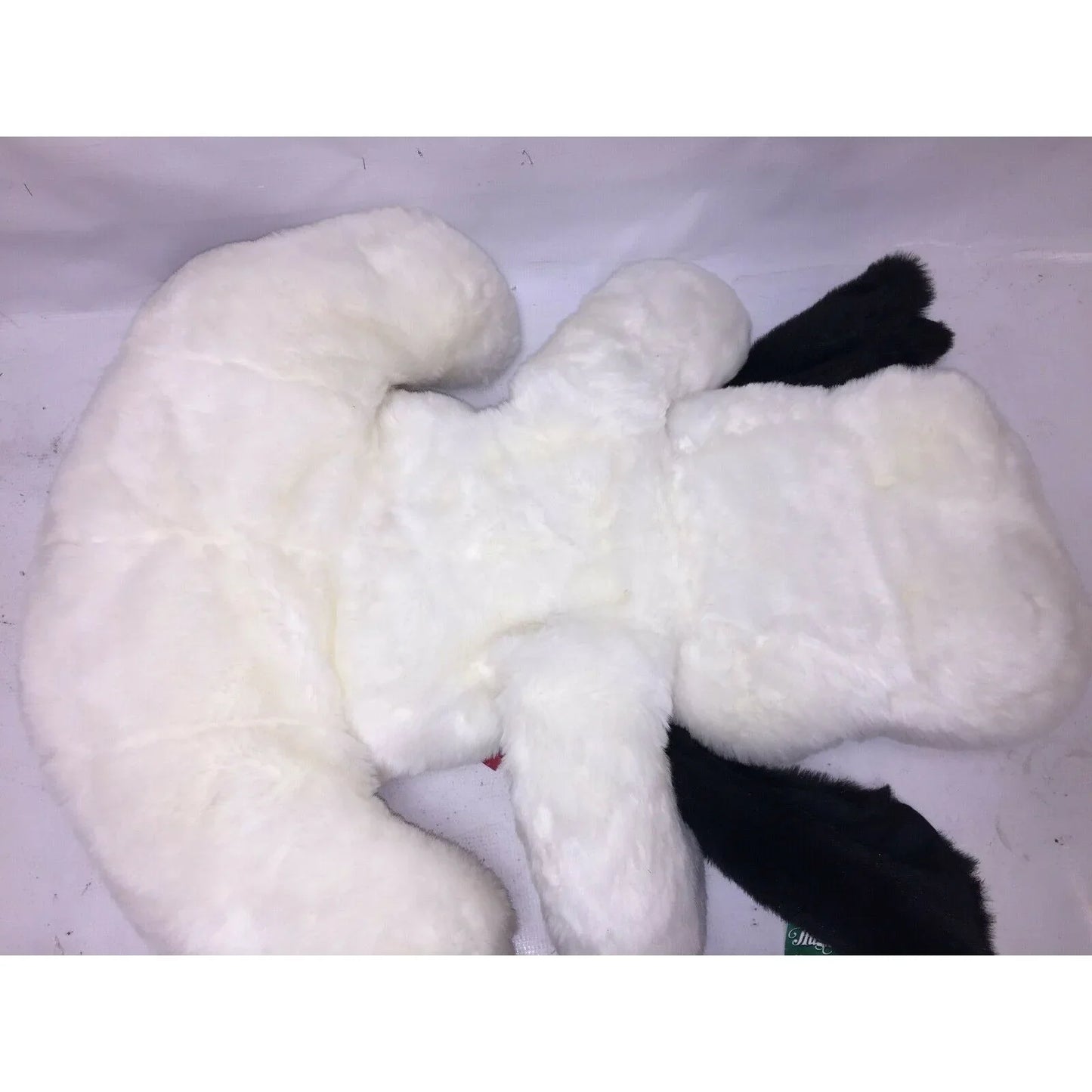 Lovable Huggable Lying DOG PLUSH 28" very soft black/white Pup - A+ Stuff A+ Stuff Stuffed Animals