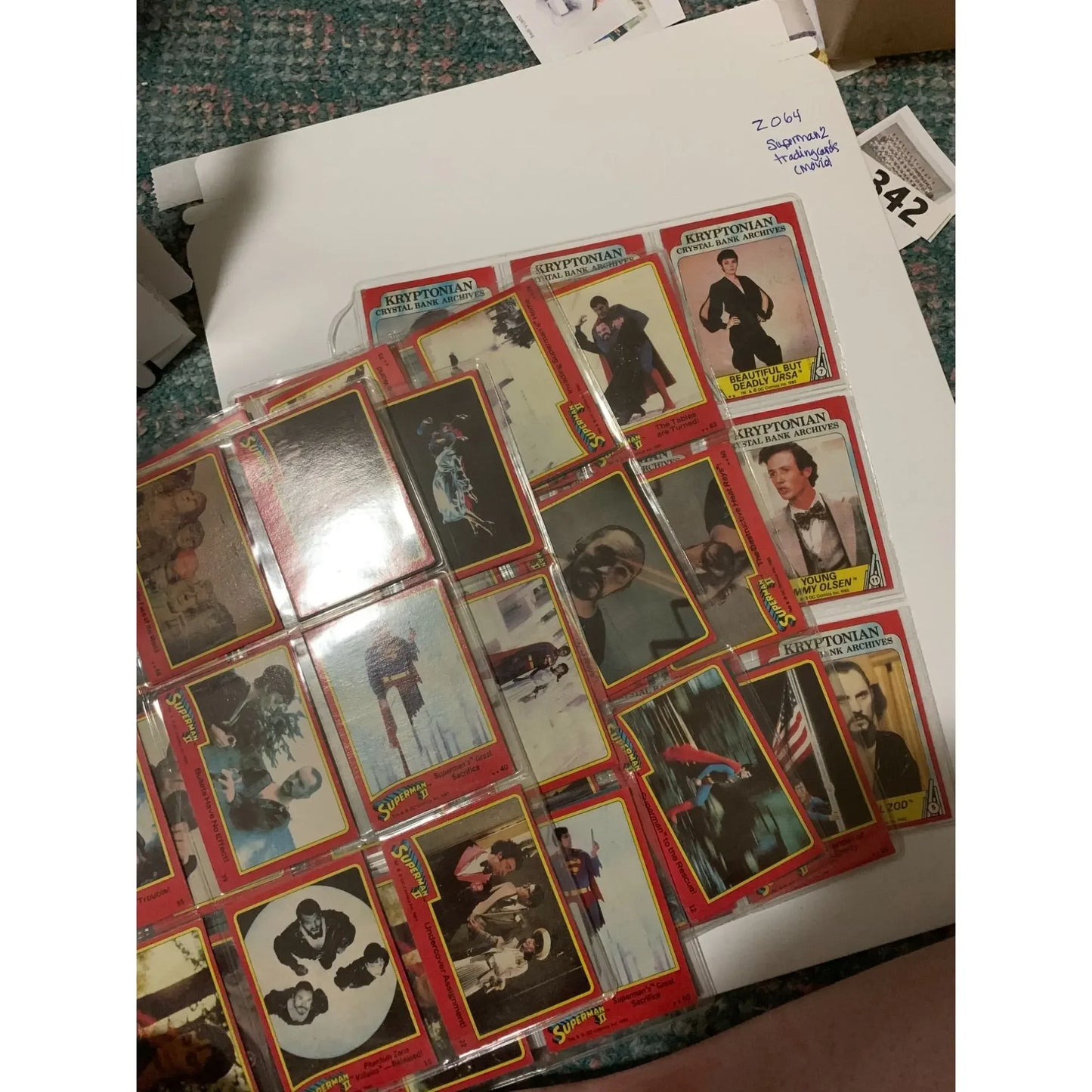 SUPERMAN 2 Character Profile and Picture Cards Set Movie Cards superman