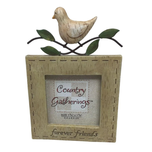 Country Gatherings "Forever Friends" BIrd on Photo Frame 1.75" Square Photo Country Gatherings A+ Stuff