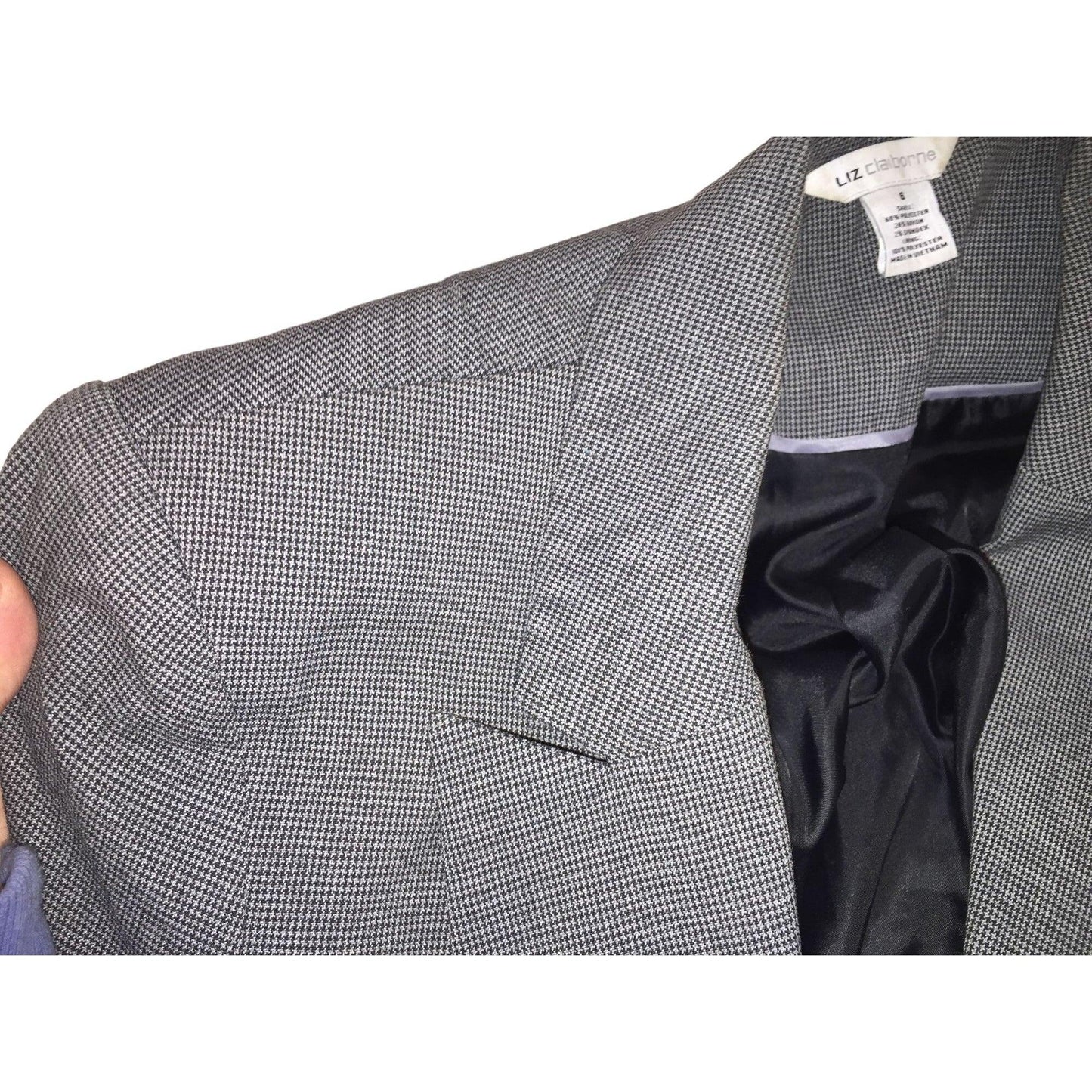 Liz Claiborne Suit Blazer Womens SIze 6 - small herringbone or check pattern Liz Claiborne A+ Stuff