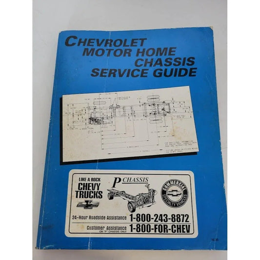 Chevrolet Motor Home Chassis Service Guide - 1995 Edition - Vintage Repair Manual / Service Manual - Some Wear (see photos) chassis A+ Stuff Books