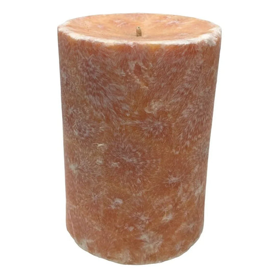 Pillar Candle - Rust colored Marble Pattern - 3" Round 4" Tall A+ Stuff A+ Stuff