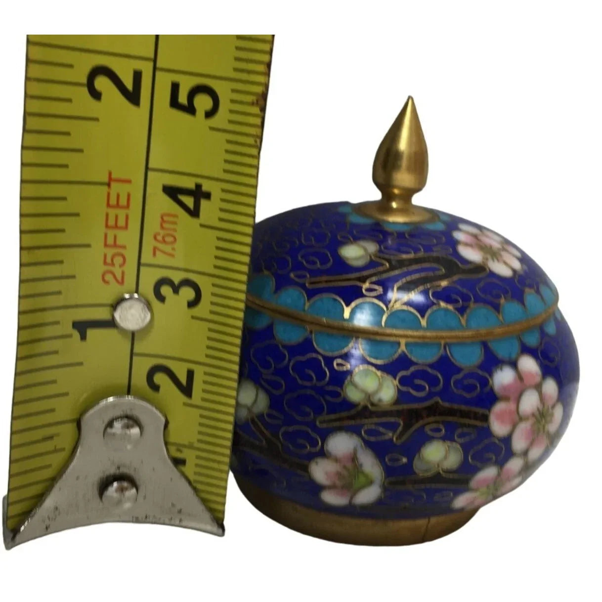 Small Lidded Spice or Trinket Jar - Intricate Floral design - Indian Look A+ Stuff A+ Stuff