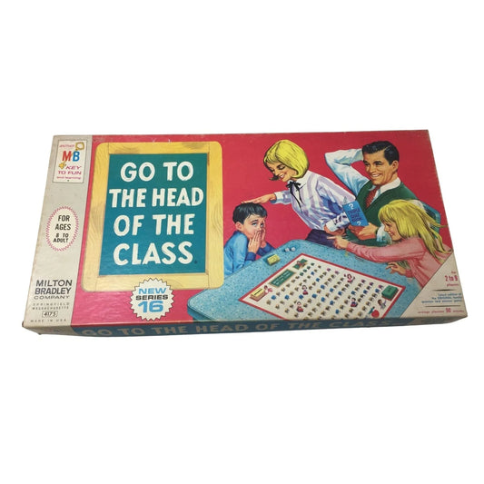 Vintage Go to the Head of the Class Family Board Game Milton Bradley A+ Stuff