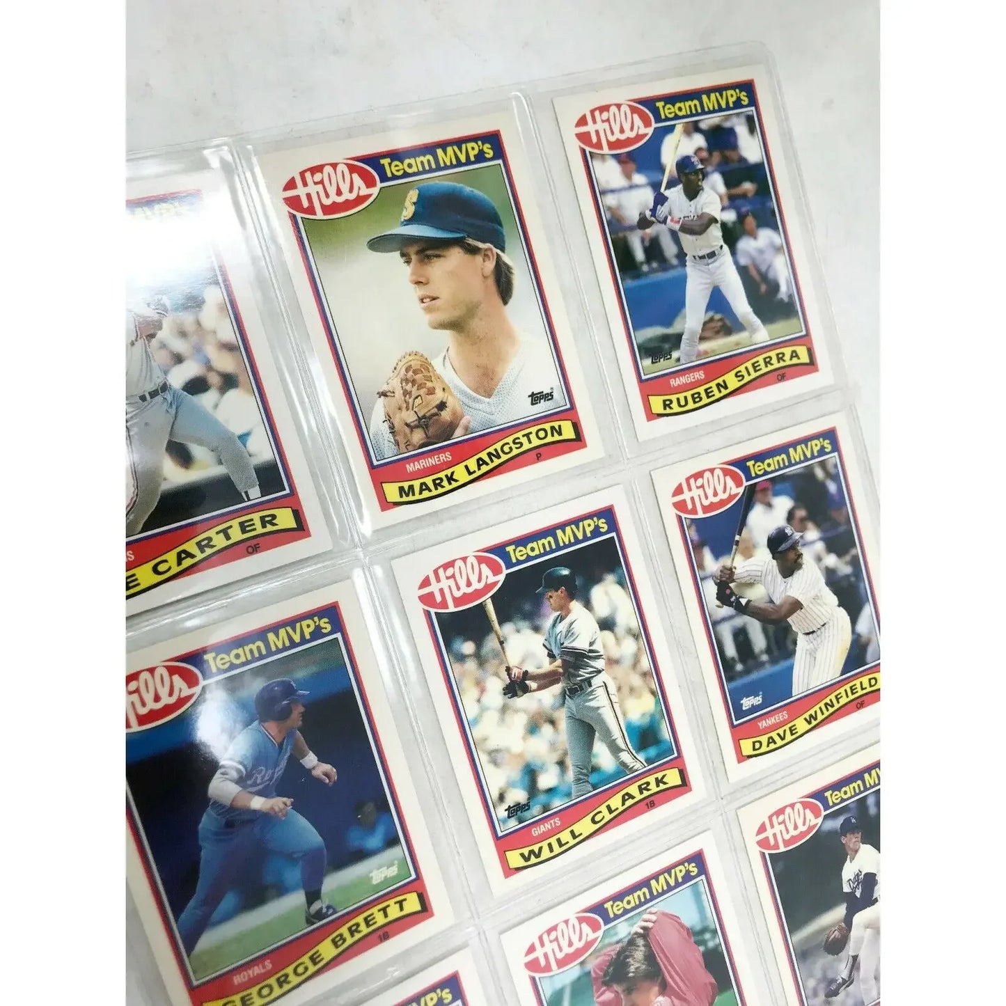 1989 Topps HILLS Team MVPs (19 Cards) Hershiser, Brett, Clemens TOPPS