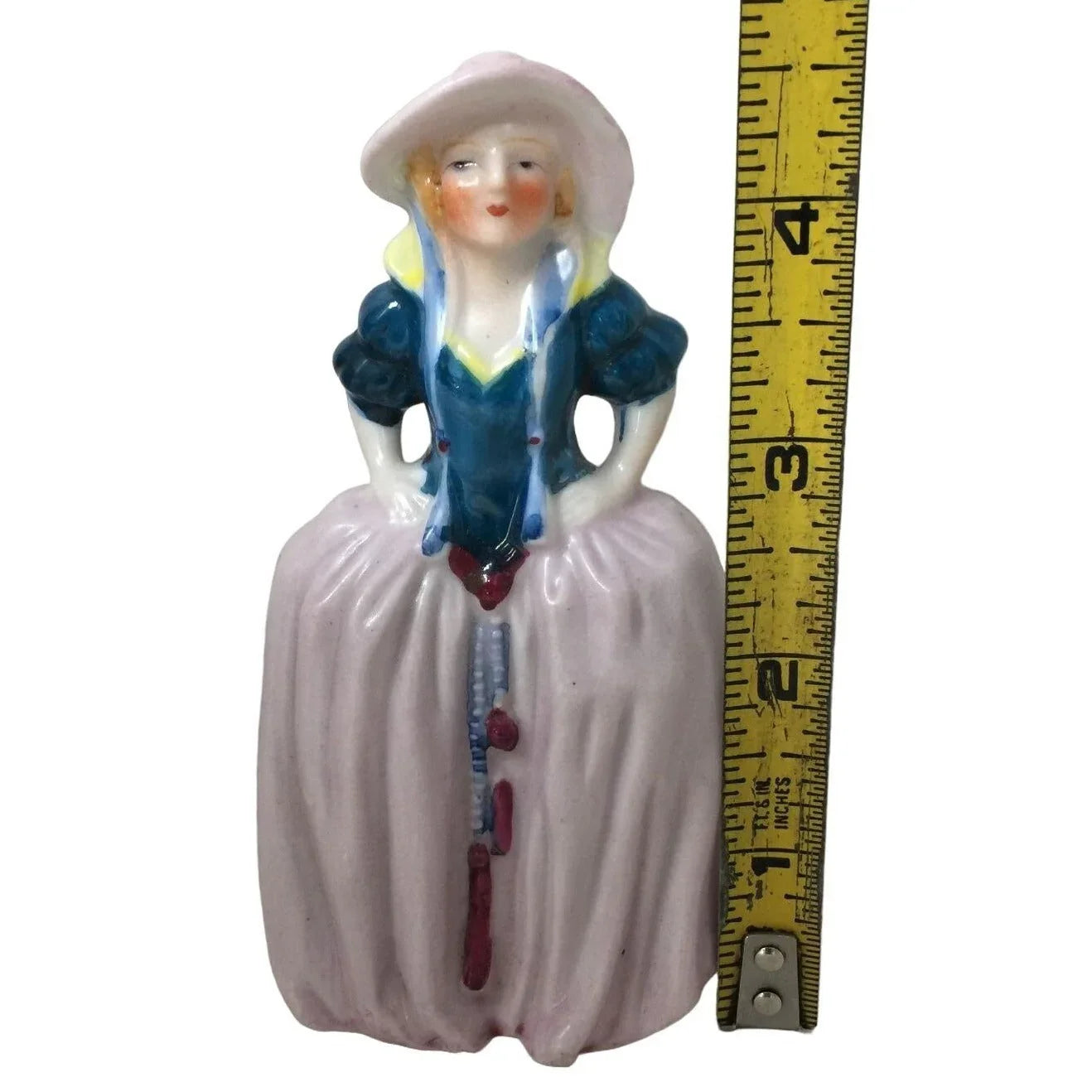 Mid-Century Colonial Figurines Sun Hat Porcelain / China Woman A+ Stuff A+ Stuff