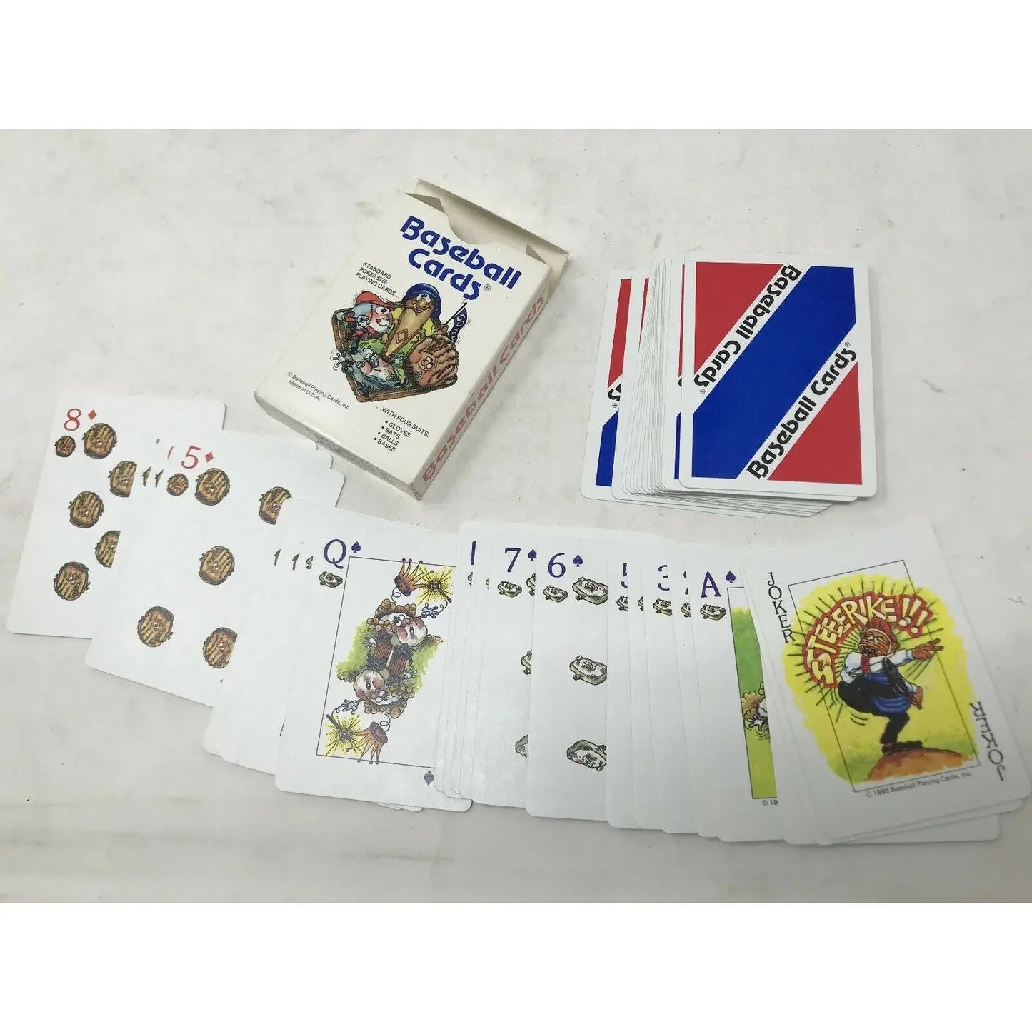 Junior Achievement Baseball Playing Cards Gloves Bats Balls Poker Baseball Cards Inc, Junior Achievement
