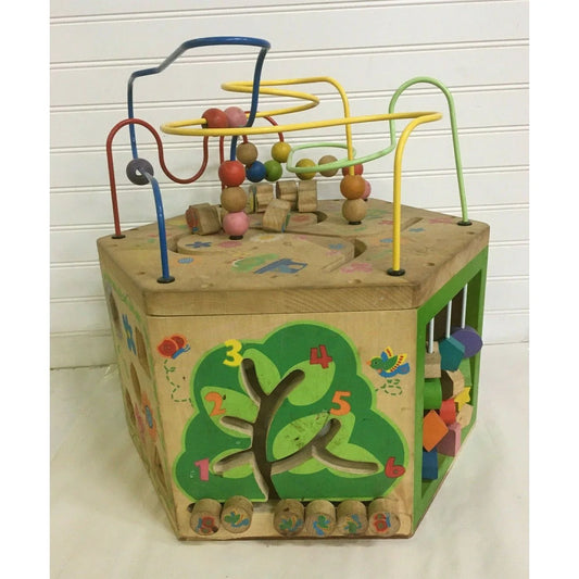 Play Cube Activity Center Wooden Early Learning Children's Toy Preschool Kids Unbranded A+ Stuff Toys