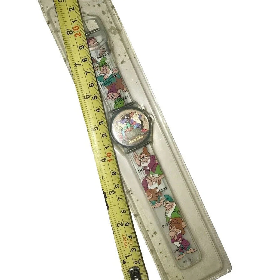 Cute Walt Disney SNOW WHITE Digital Watch - battery is dead - new in package (new old stock) - 7 dwarfs names and images on band - great loo Disney A+ Stuff Watches