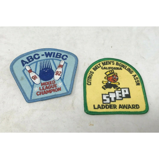 BOWLING PATCHES Citrus Belt & ABC-WIBC 91-92 Mixed League Champion Unbranded A+ Stuff Sports Collectibles