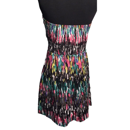 Johnny Martin Paint Stroke looking Sleeveless Party Dress Black, Teal, Pink, White, Yellow Johnny Martin A+ Stuff