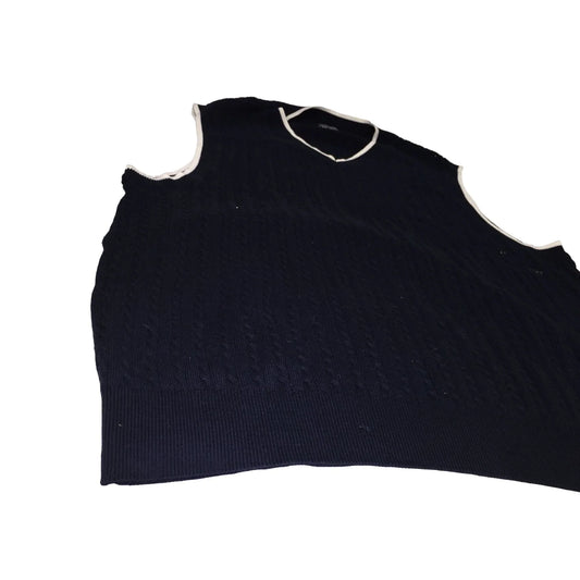 Haggar Golf Sweater Vest - Dark with white Accents - Mens Vest Haggar A+ Stuff