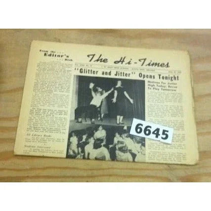 Set of (3) JW Riley High School Newspapers (South Bend, Indiana) 1957 & 1958 Issues - The Hi-Times jw riley high school A+ Stuff Newspapers