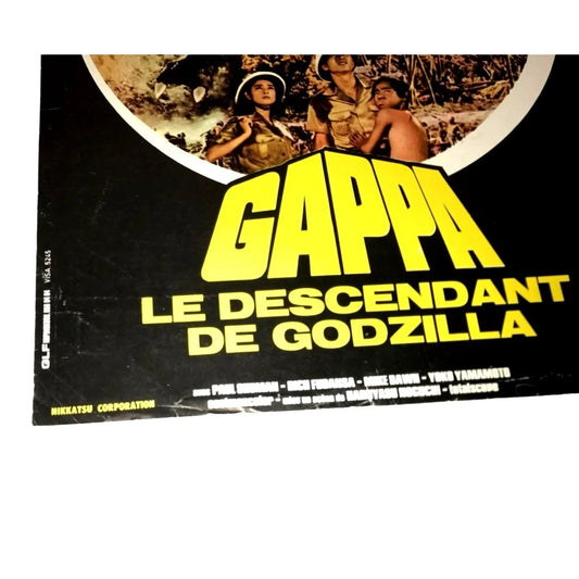 Gappa the Triphibian Monster - Japanese movie brochure in French language - vintage movie memorabilia Gappa ( Descendant of Godzilla) A+ Stuff Brochures