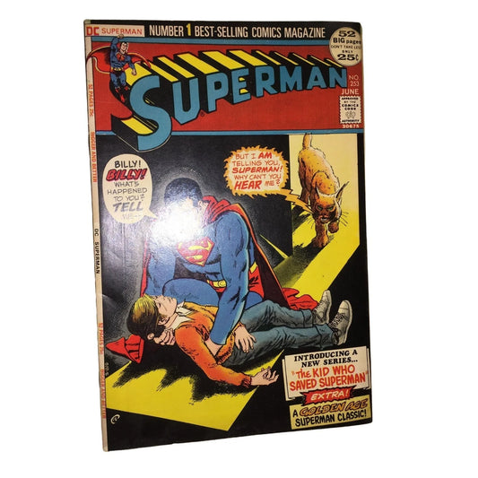 Superman no. 253 - June 1972 - The Kid Who Saved Superman - A Golden Age Superman Classic DC Comics A+ Stuff Books