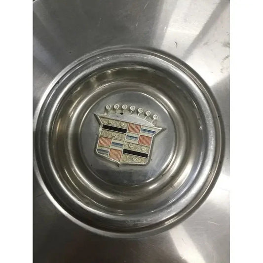 Vintage Cadillac Hubcaps Set of 2. Genuine Cadillac Part. Logo in Center CADILLAC
