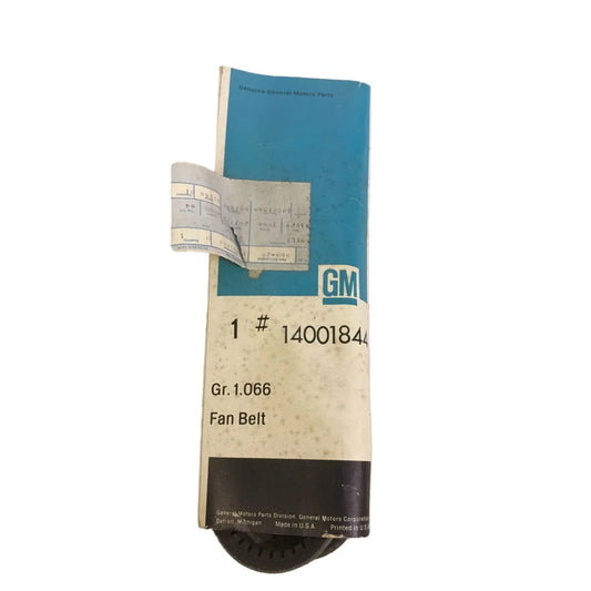 Genuine General Motors Vintage FAN BELT Part No. 14001844 in Package OEM New Old Stock Part General Motors A+ Stuff FAN BELT