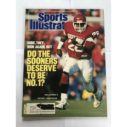 Sports Illustrated November 16, 1987 Do the Sooners Deserve to be No 1? Rotnei A Sports Illustrated