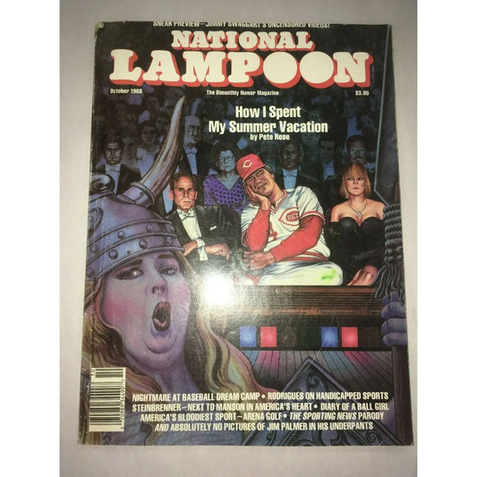 NATIONAL LAMPOON October 1988 "How I spent my summer" by Pete Rose A+ Stuff
